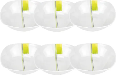 Obrázek produktu pro sada 6 misek na cereální salát Manhattan 14,2 cm z bílého porcelánu s dekorem