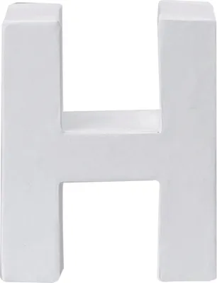 Produktbild von Papp Buchstabe H weiss 10 x 3,5cm