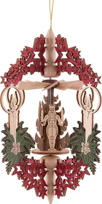 Produktbild von Christbaumschmuck Kerze Bergmann, Engel und Räuchermann (15,3cm) von Kreißl