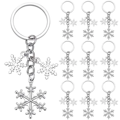 Image de Porte-clés en forme de flocons de neige - Lot de 20 pièces - Décoration et accessoires - Argenté