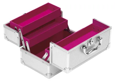 Immagine prodotto di Astuccio per cosmetici Astuccio per gioielli 23x15x15cm Beauty case serratura chiave argento