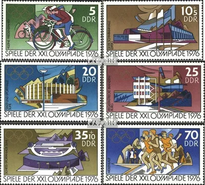 Produktbild von Briefmarken DDR 1976 Mi 2126-2131 (kompl.Ausg.) FDC Olympische Sommerspiele