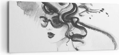 Produktbild von Bild auf Leinwand - Leinwandbild - Frau Modell - 120x50cm - Wand Bild - Wanddeko - Wandbilder - Leinwanddruck - Bilder - Kunstdruck - Wanddekoration - Leinwand bilder - Wandkunst - AB120x50-4066