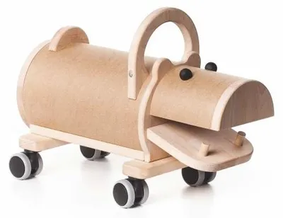Obrázek produktu pro Hračka "Hippo Ride on" Dětská hračka Dřevěná hračka Motorická hračka