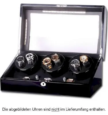Produktbild von Portax - 1002324008 - Uhrenbeweger - für 6 Uhren - Klavierlack - Eleganza