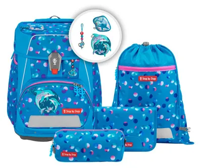 Image de Step by Step sac d'école Space Schulranzen-Set 5 pièces Dolphin Finja bleu