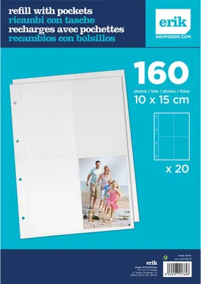 Produktbild von 40-seitiges Fotoalbum mit 4 Taschen 10x15cm