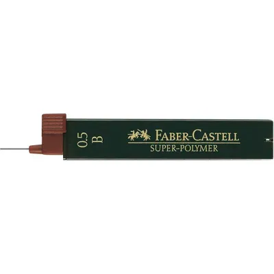 Obrázok produktu pre FABER-CASTELL 120501 SUPER-POLYMER Bleistiftminen B 0,5 mm 12er