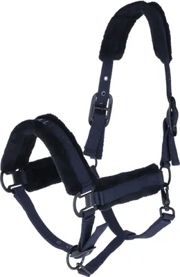 Produktbild von Covalliero Halfter dark navy H/W 2025 mit Kunstfell, Größe:Pony