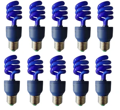 Produktbild von 10x Energiesparlampe Glühlampe E27 13 Watt 13W ersetzt 65 Watt Farbe Blau