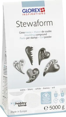 Produktbild von Glorex Stewaform Gießmasse 5 kg weiß glatte Oberfläche