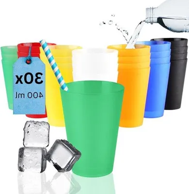 Produktbild von Plastikbecher 0,4 l - herstellbare Partybecher - Becher für Getränke