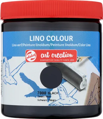 Produktbild von Lino Farbe Schwarz 250ml für Linoldruck und Blockprinting