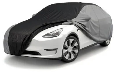 Produktbild von CarComfort Autoplane Indoor, atmungsaktive Autoabdeckung für Innenbereich, lackschonende Auto Abdeckplane / Autogarage mit Schaubschutz inkl. Beutel - SUV/VAN Größe 9: 460 - max. 489 cm Länge schwarz