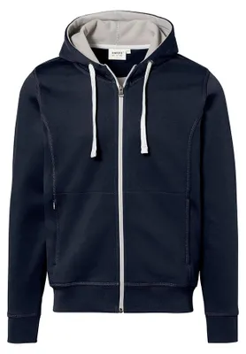 Produktbild von HAKRO Kapuzenjacke Bonded 455, tinte/silber, S
