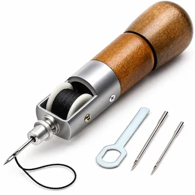 Nähahle Reparaturset mit 2 Nadeln und Faden