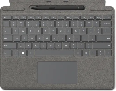 Produktbild von Microsoft Signature with Slim Pen 2, QWERTY, Italienisch, Touchpad, Microsoft, Surface Pro Signature: Surface Pro 8 Surface Pro X Surface Slim Pen 2: Surface Laptop Studio..., Platin