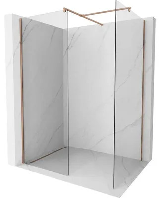 Obrázek produktu pro Mexen Kioto sprchová zástěna Walk-in 120 x 70 cm, transparentní, růžové zlato - 800-120-202-60-00-070