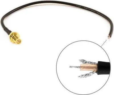 Produktbild von Pigtail RP-SMA-Einbaubuchse einseitig abisoliert 25cm RG174