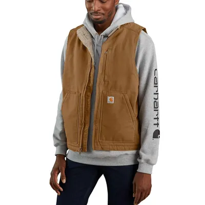 Produktbild von Carhartt Duck Mock Neck Weste (Brown,L)