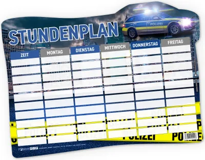 Produktbild von itenga Stundenplan magnetisch Motiv Polizei 31 x 22,5cm
