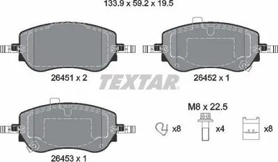 Produktbild von TEXTAR Bremsbeläge Satz Vorne für FIAT 500 (312) 2645101