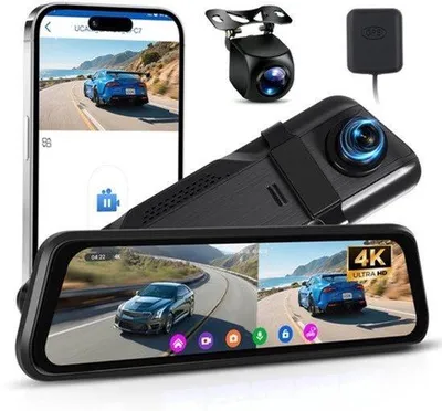 Productafbeelding van 4K spiegel dashcam met 1080P achteruitrijcamera