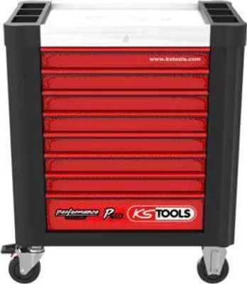 Produktbild von KS Tools PERFORMANCEplus P10 SCHWARZ/ROT Werkstattwagen