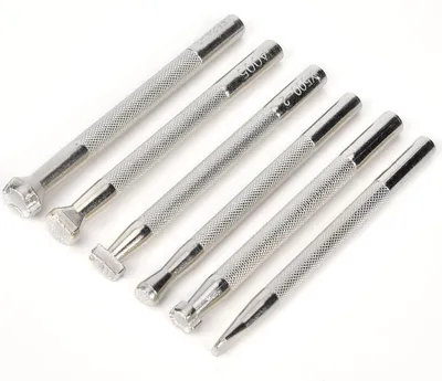 Produktbild von 6-teiliges Leder-Handwerkswerkzeug, rutschfester Griff, für Leder- und Fischmuster-Druck, DIY-Handwerkzeug, Fischdruck-Werkzeug