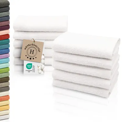 Produktbild von 10er Set Seiftücher, Baumwolle, 30x30 cm, 420g/qm, weiß