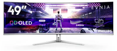 Produktbild von Philips Evnia 8000 49M2C8900/00, 124,2 cm (48.9"), 5120 x 1440 Pixel, Dual QHD, QD-OLED, 0,03 ms, Weiß