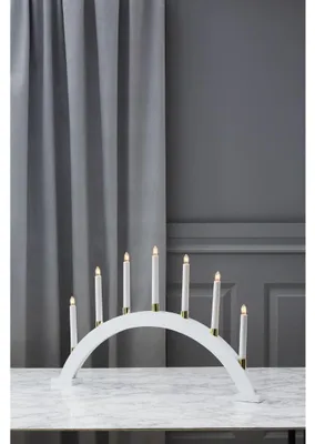 Produktbild von LED-Kerzenständer weiß - Gillian