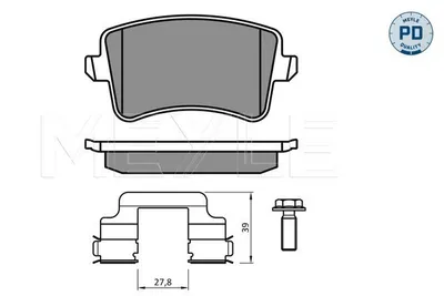 Produktbild von MEYLE 025 246 0617-2/PD Bremsbeläge Hinten für AUDI A4 Avant (8K5, B8) Q5 (8RB) A5 Sportback (8TA) A4 Limousine (8K2, B8) A5 Coupe (8T3)