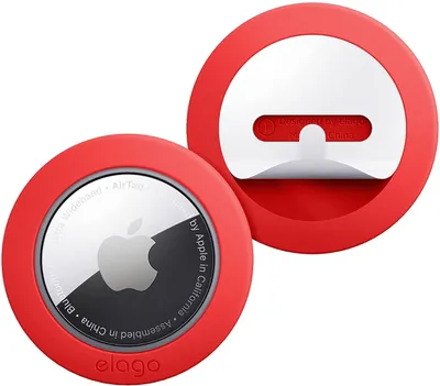Produktbild von Elago Silikon-Stickerpads [2 Sets] fr AirTag Rot