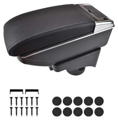 Immagine prodotto di Bracciolo centrale per VW Golf V (MK5), VI (MK6), VW Jetta V (MK5) – Pelle finta – Nero