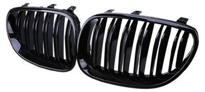 Obrázok produktu pre Dvojité mriežky chladiča pre BMW radu 5 (E60/E61) M5 2003–2011, čierna lesklá farba