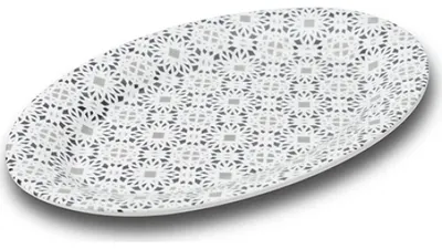 Image de Assiette ovale en porcelaine, MAIOLICA 36x24 cm