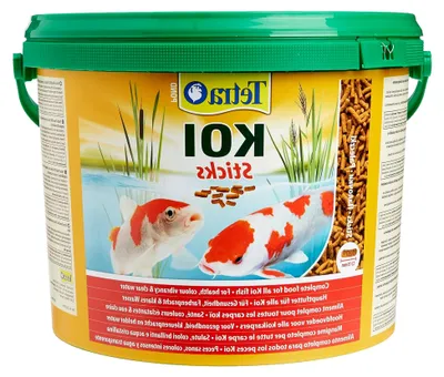 Produktbild von Koi-Sticks – Futter für bunte Fische und verbesserte Wasserqualität, 10 L & Teichsticks - Futter für Teichfische, für gesunde Fische und klares Wasser im Gartenteich
