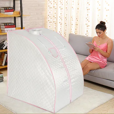 Produktbild von Mini Dampfsauna Heimsauna Wärmekabine Sitzsauna Saunakabine - Detox / Beauty / Healthy Weight Loss | Home-Produkte silber