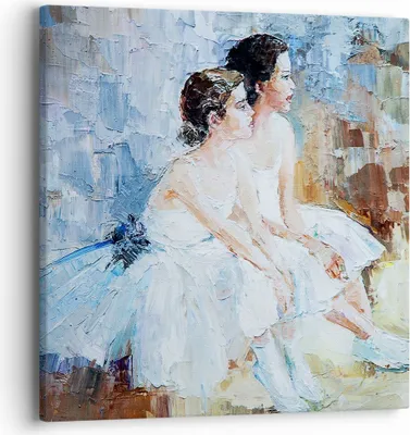 Produktbild von Bild auf Leinwand - Leinwandbild - Balletttänzer tanzen - 40x40cm - Wand Bild - Wanddeko - Leinwanddruck - Bilder - Kunstdruck - Wanddekoration - Leinwand bilder - Wandkunst - AC40x40-3767