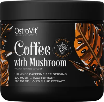 Produktbild von OstroVit | Coffee with Mushroom | Natural Robusta with Chaga, Lion's Mane, Caffeine & L-Theanine Natural