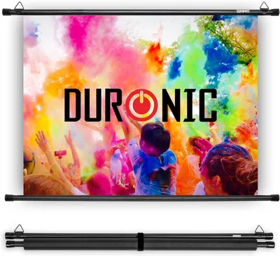 Produktbild von Duronic BPS40 4:3 Projektor-Leinwand, Beamer-Leinwand 40 Zoll, Heimkino mit 4K Full HD 3D, Rollo-Leinwand 1.0 Gain, Projektorleinwand für Wandmontage, Filmnacht, Videoleinwand für Büro Schulen