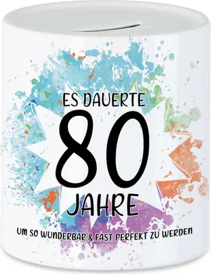 Produktbild von Es Dauerte 80 Jahre Um So Wunderbar Zu Werden Spardose  Geburtstagsgeschenk 80 Jahre Alt Humor