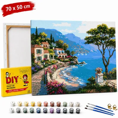 Zdjęcie produktu dla Obraz do malowania po numerach z ramą Promenada 70x50 cm