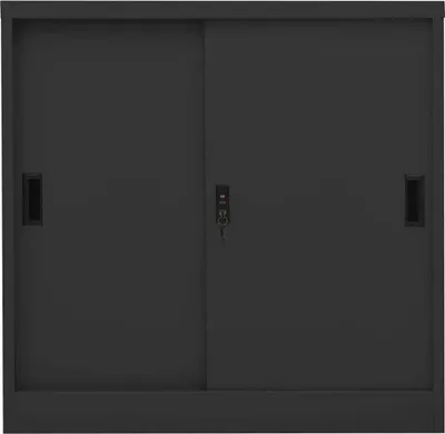 Produktbild von vidaXL Büroschrank mit Schiebetür Anthrazit 90x40x90 cm Stahl