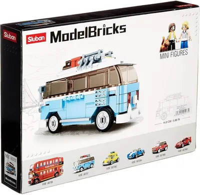 Produktbild von Sluban M38-B0707 - Konstruktionsspielzeug - Classic Hippy Bus