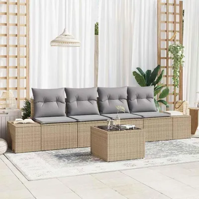 Obrázek produktu pro Maison Exclusive - Sada zahradních pohovek 5 pcs Beige a šedá polyratan