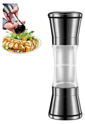 Produktbild von Manuelles Salz- und Pfeffermühlen-Set – 2 in 1 hohe Streuer