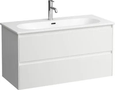 Image de LAUFEN LUA Set LANI Set complet, lavabo 1 trou de robinetterie incl. meuble sous-lavabo, 1000x515x440mm, H8600882601041