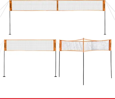 Produktbild von HAMMER 2 in 1 Volleyballnetz SHARKNET - dreieckiges Volleyball Netz und als klassisches Volleyballnetz Set einsetzbar, verstellbares Beachvolleyball Netz